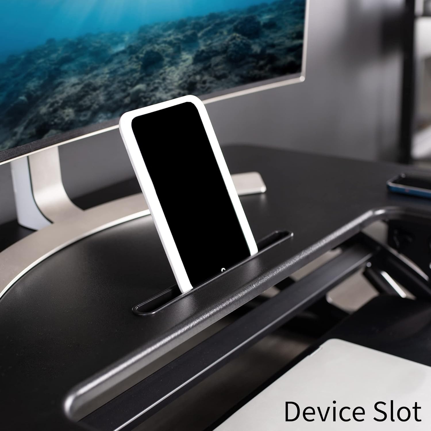 image:imageVIVO 36 inch Electric Height Adjustable Stand Up Desk Converter VE Series Sit to Stand Tabletop Dual Monitor Riser with USB Port Black DESKV000VEBlack