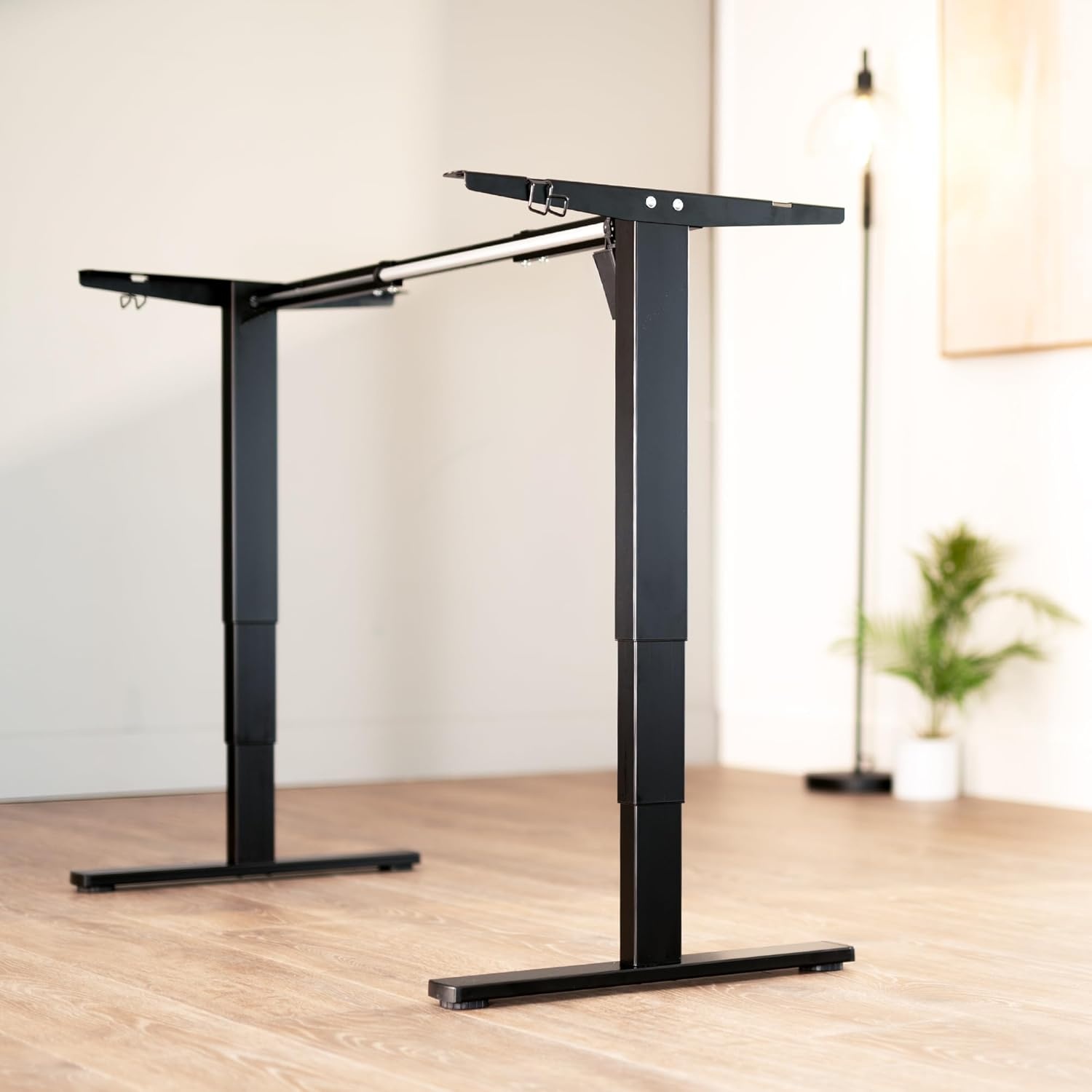 image:imageVIVO Electric Stand Up Desk Frame Workstation with Memory Touch Pad Single Motor Ergonomic Standing Height Adjustable Base Black DESKV102EBlack