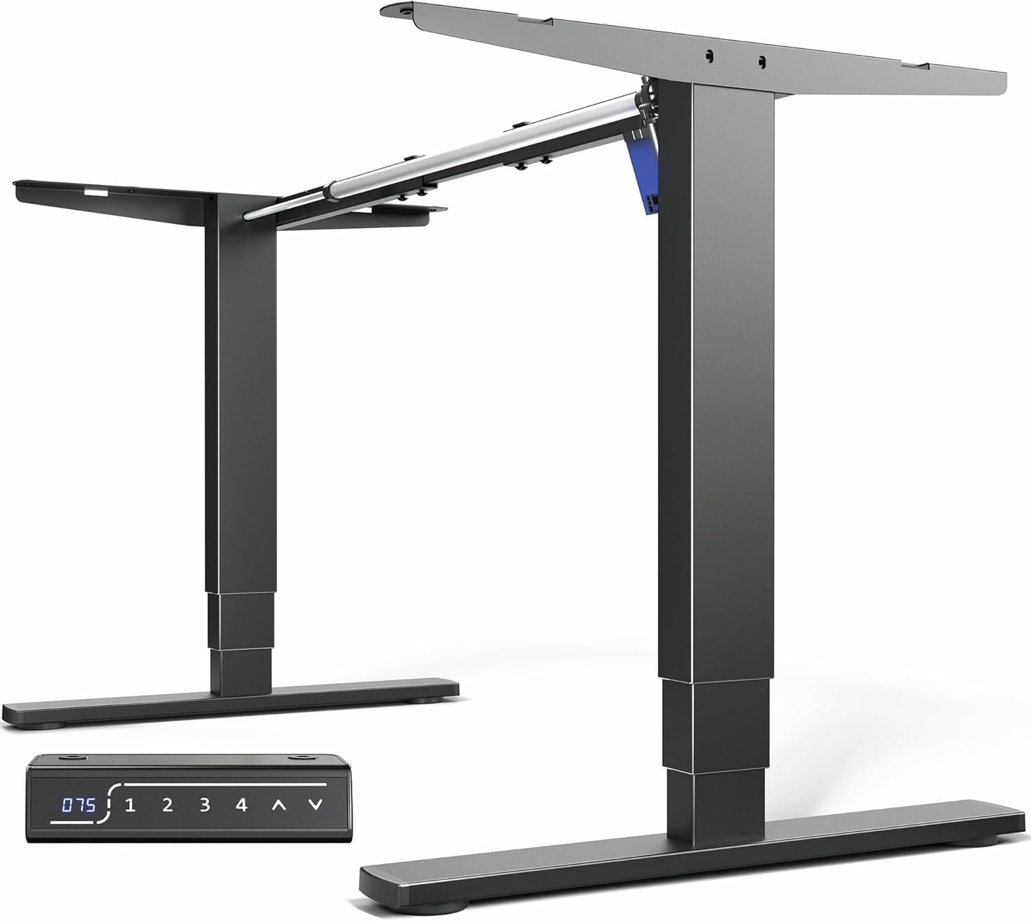 image:imageVIVO Electric Stand Up Desk Frame Workstation with Memory Touch Pad Single Motor Ergonomic Standing Height Adjustable Base Black DESKV102EBlack