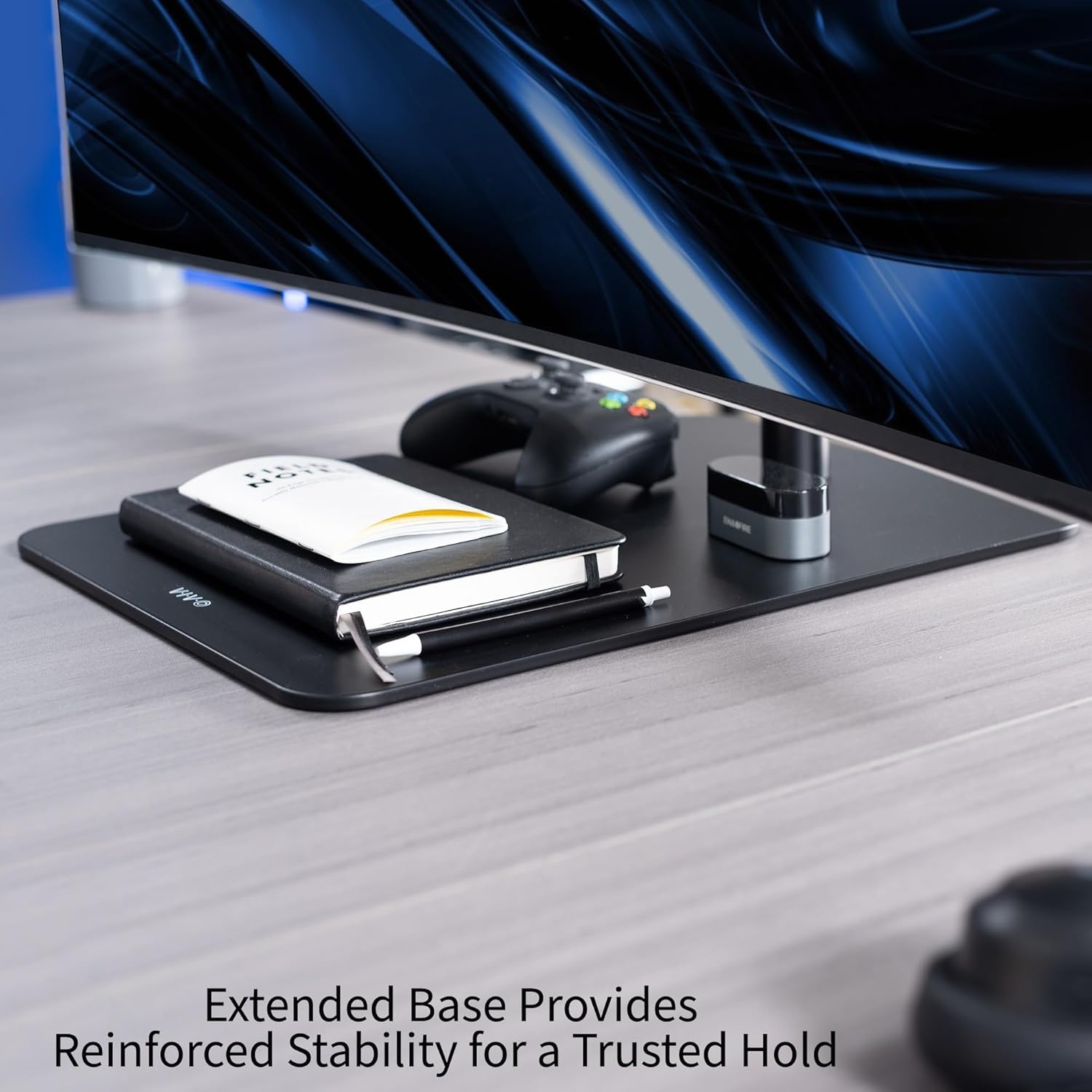 image:imageVIVO Freestanding Dual Vertically Stacked UltraWide Monitor Desk Stand Extra Tall Heavy Duty Adjustable Mount for 2 Ultrawide Screens up to 45 inches 25 lbs Per Screen Capacity Black STANDV200LUp to 45