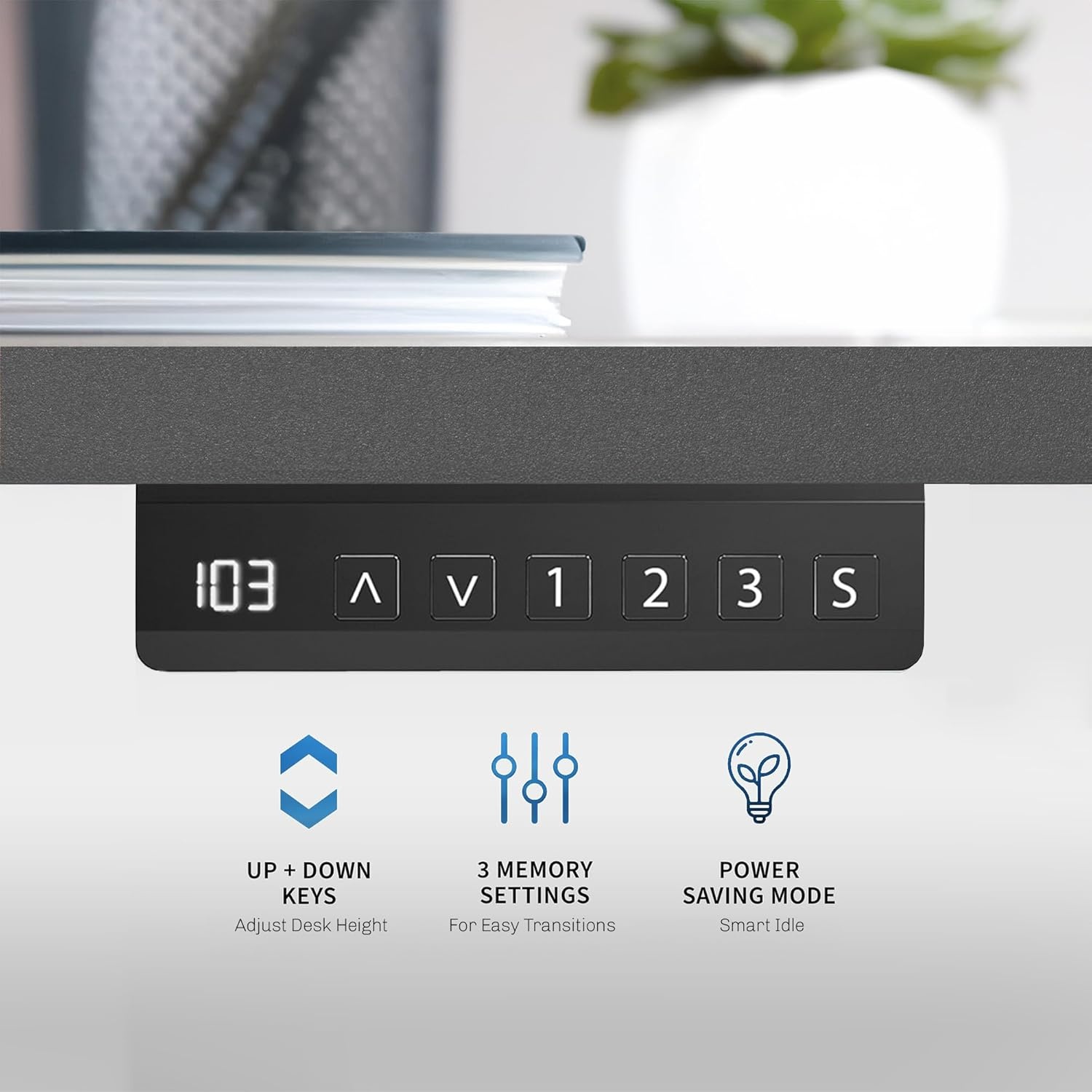image:imageVIVO Heavy Duty Dual Motor Electric Sit Stand Desk Frame 220 lbs Capacity up to 77 x 43 Tops Memory Controller Height Adjustable Frame Only Black DESKE200BGrey