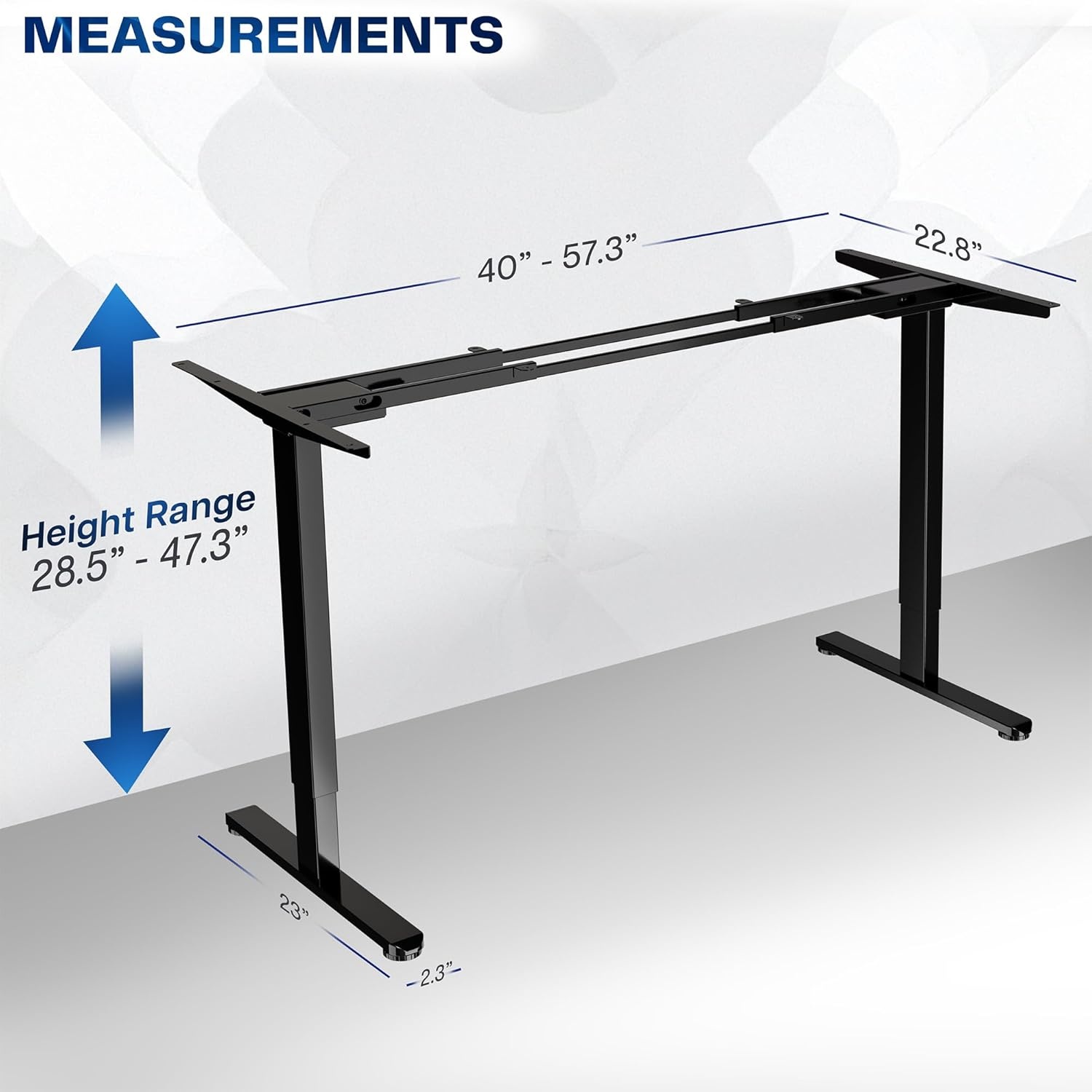 image:imageVIVO Heavy Duty Dual Motor Electric Sit Stand Desk Frame 220 lbs Capacity up to 77 x 43 Tops Memory Controller Height Adjustable Frame Only Black DESKE200BBlack