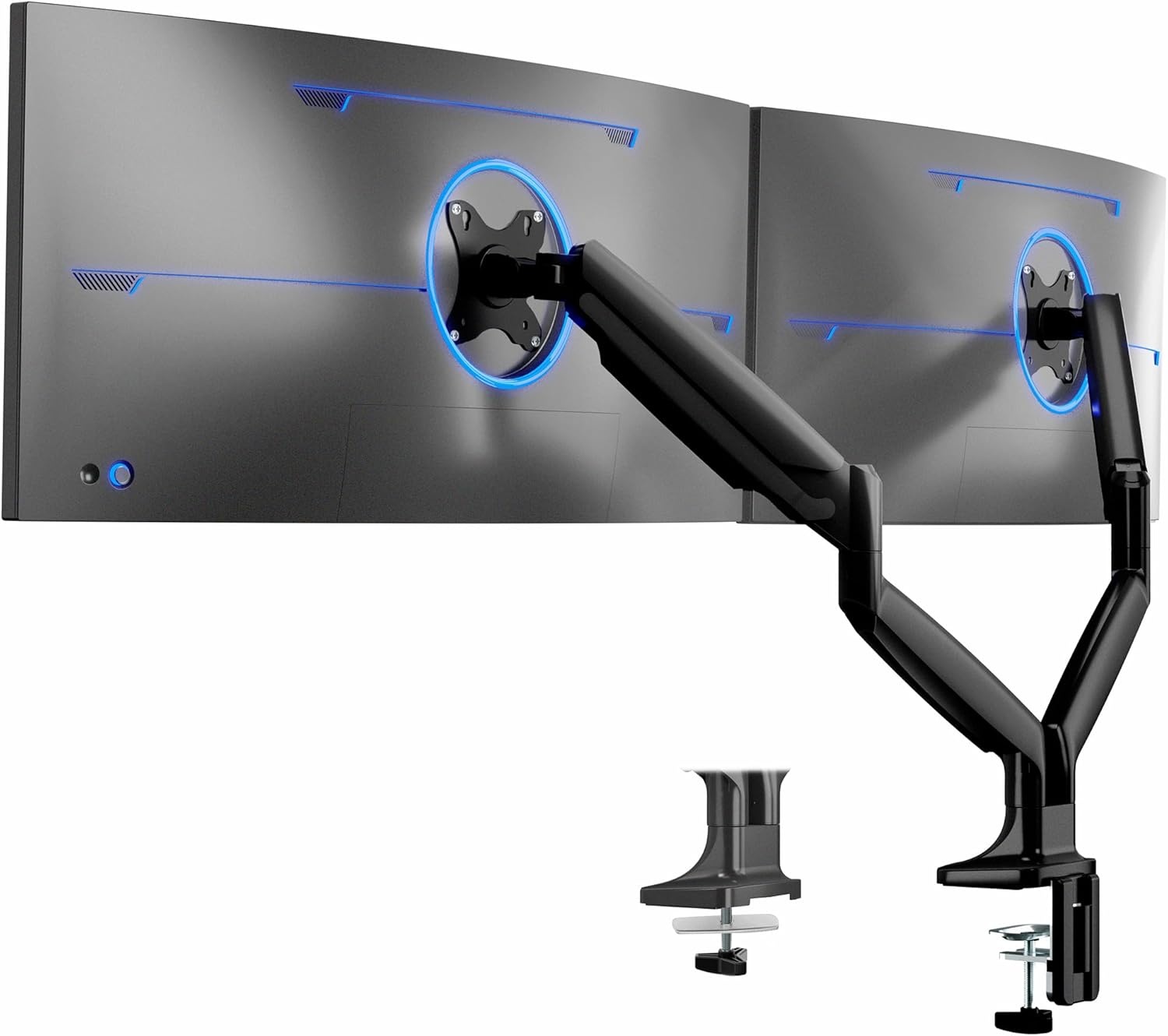 image:imageVIVO Premium Aluminum Heavy Duty Single Monitor Arm for Ultrawide Monitor up to 40 inches and 24 lbs Desk Mount Stand Pneumatic Height Max VESA 100x100 Black STANDV101QBlack