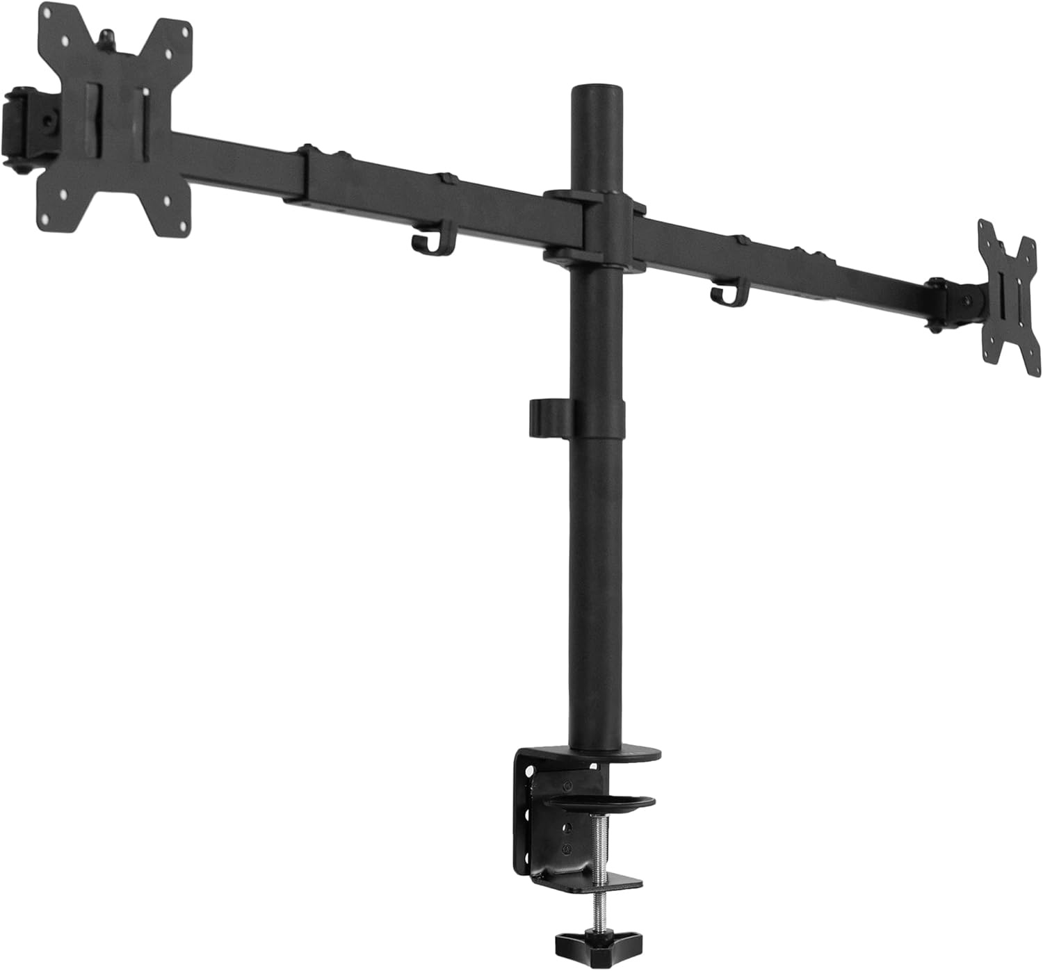 image:imageVIVO Premium Dual Ultra Wide LCD LED 27 to 38 inch Monitor Desk Mount Heavy Duty Adjustable Telescoping Arms Flush Wall Setup Fits 2 Screens Black STANDTS38CBlack