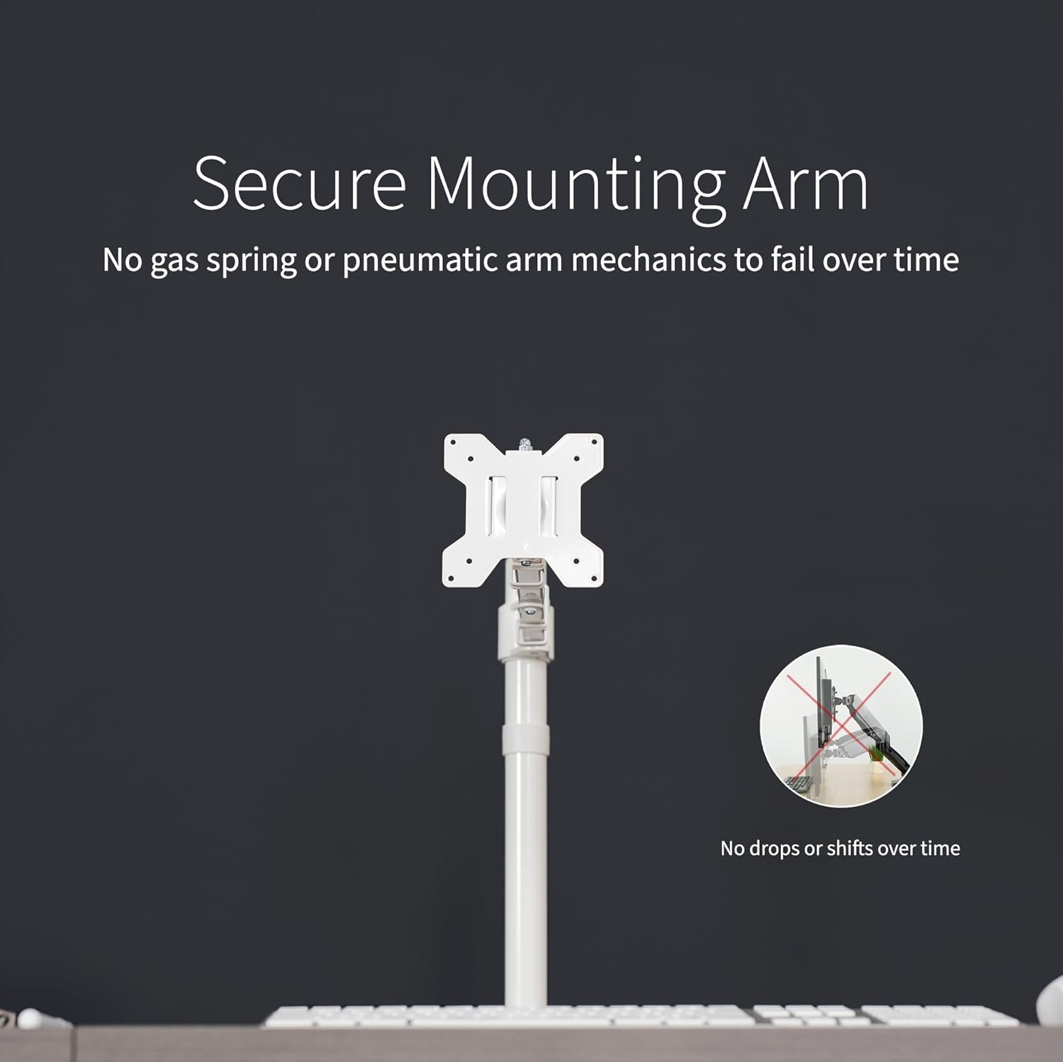 image:imageVIVO Single 13 to 38 inch Ultrawide Monitor Arm Desk Mount Regular Screens up to 32 inches 22 lbs capacity Fully Adjustable Stand with CClamp and Grommet Base Black STANDV001White