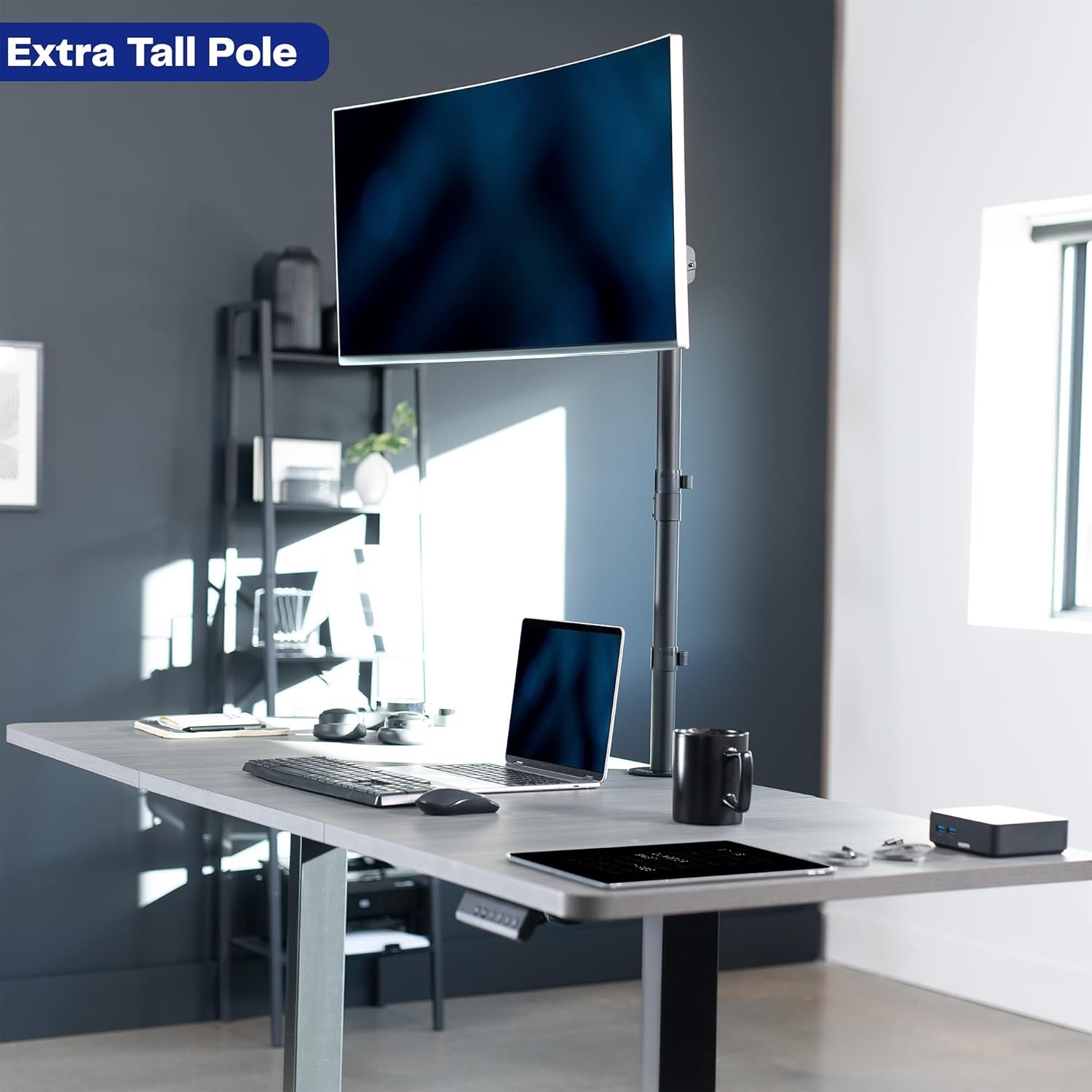 image:imageVIVO Single Monitor Desk Mount Fully Adjustable Standup to 38 screens