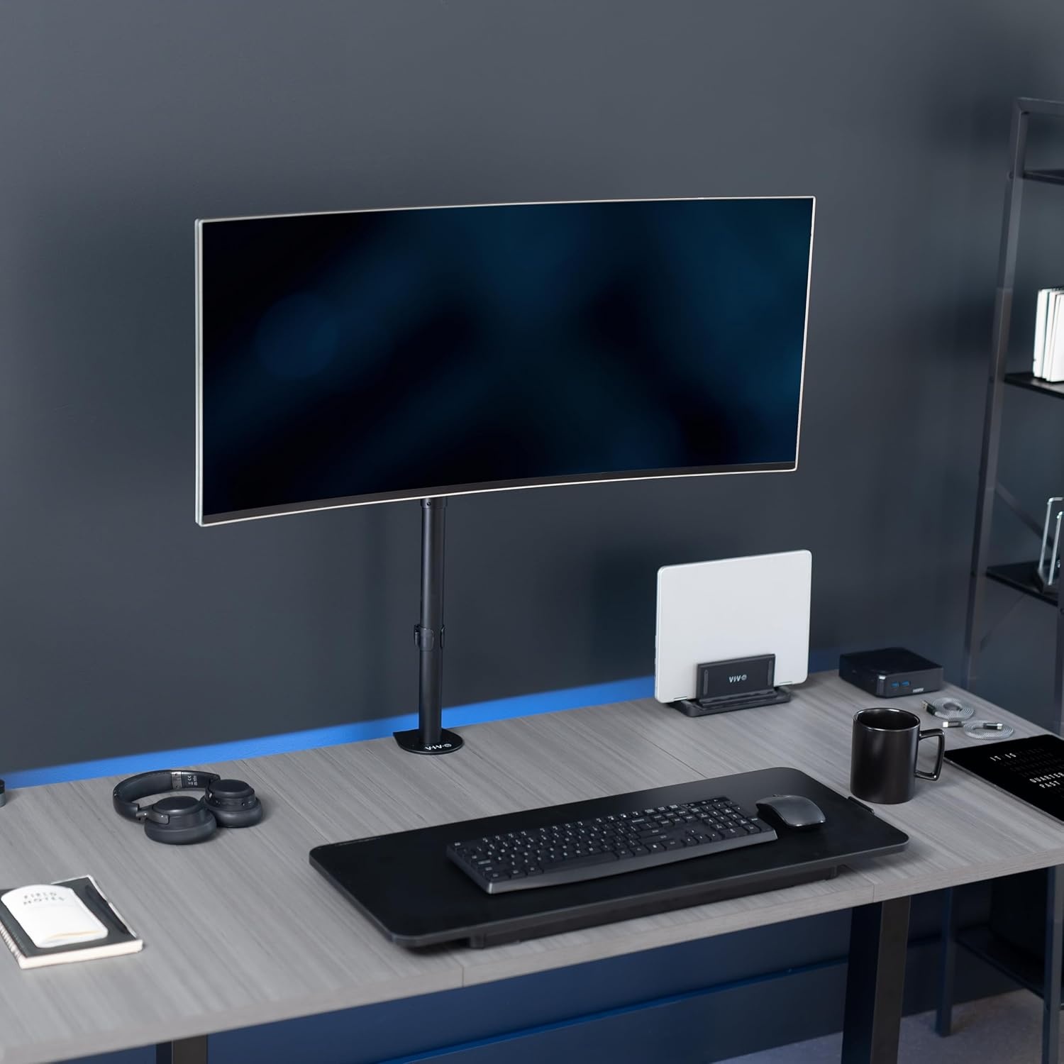 image:imageVIVO Single Monitor Desk Mount Fully Adjustable Standup to 38 screens