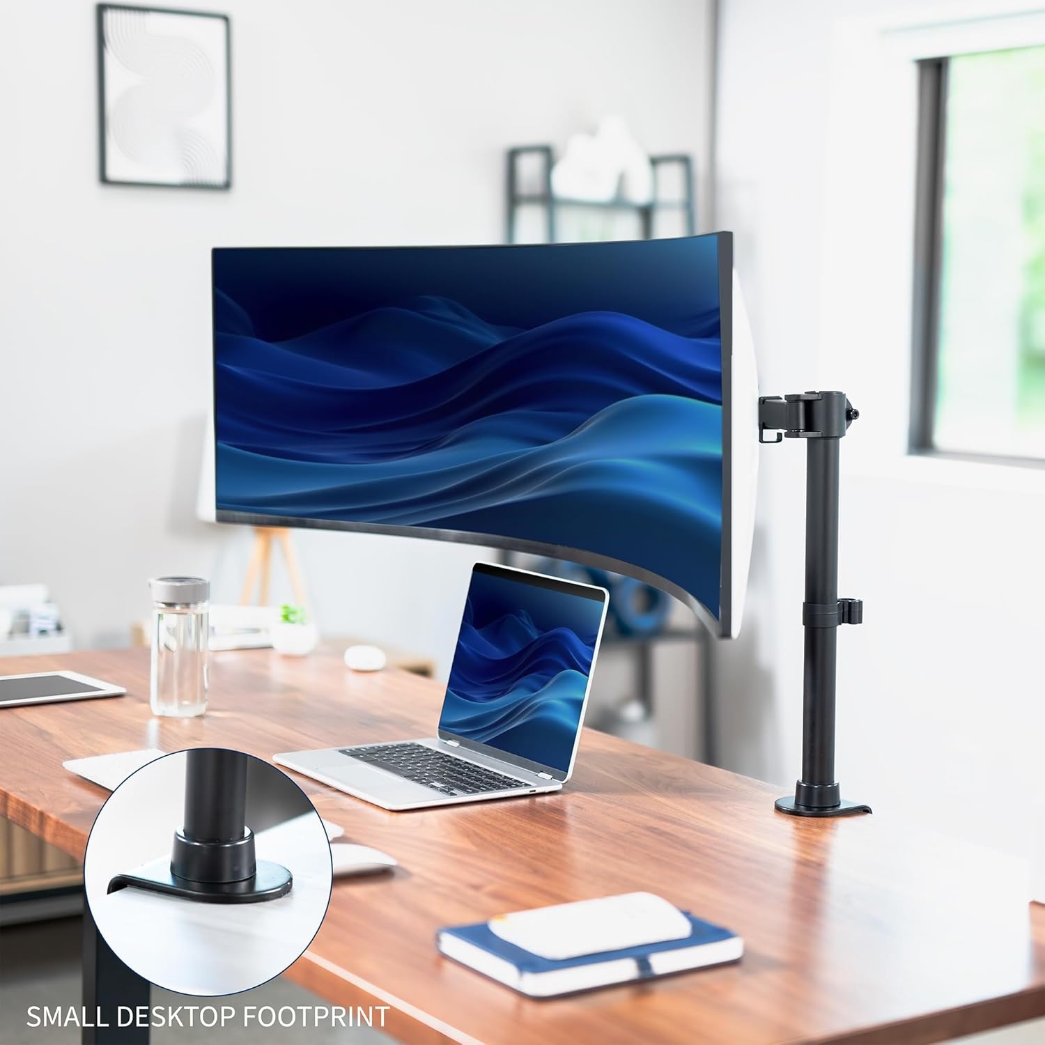 image:imageVIVO Single Monitor Desk Mount Fully Adjustable Standup to 49 screens