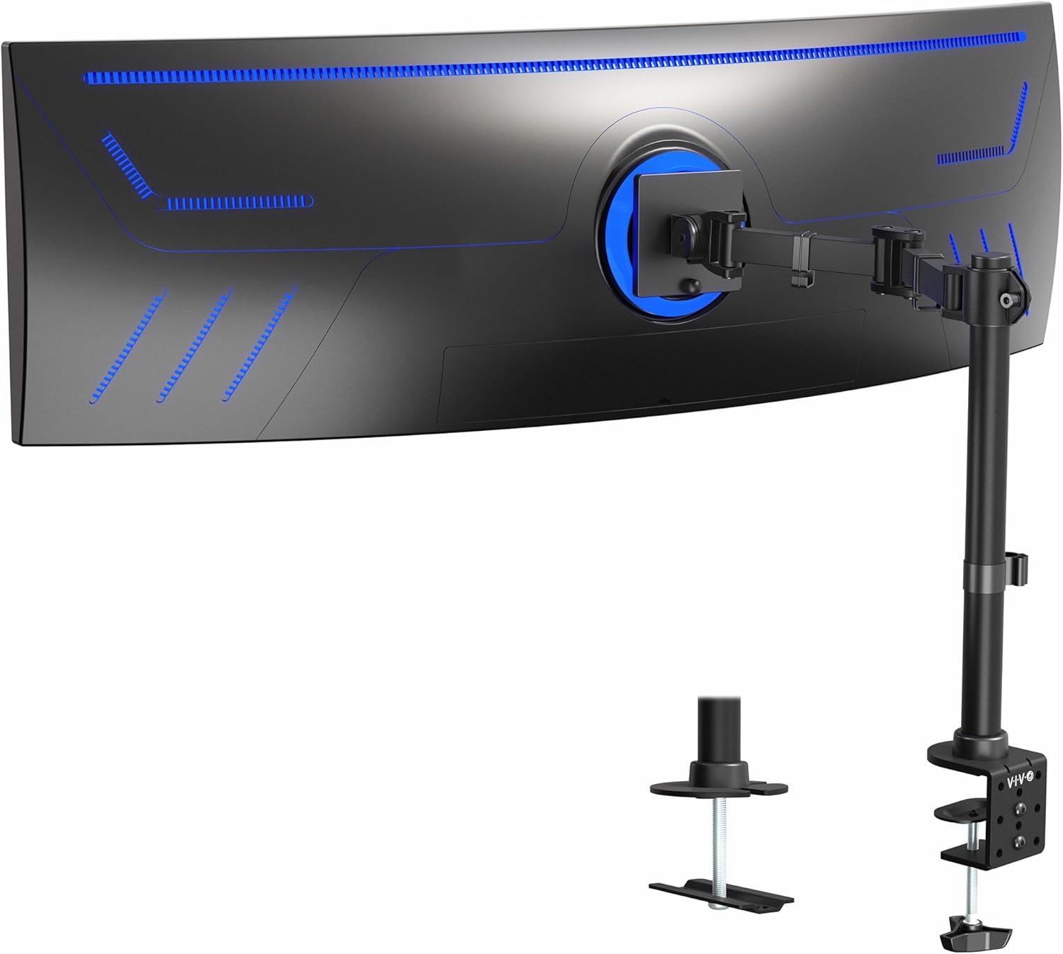 image:imageVIVO Single Monitor Desk Mount Fully Adjustable Standup to 49 screens