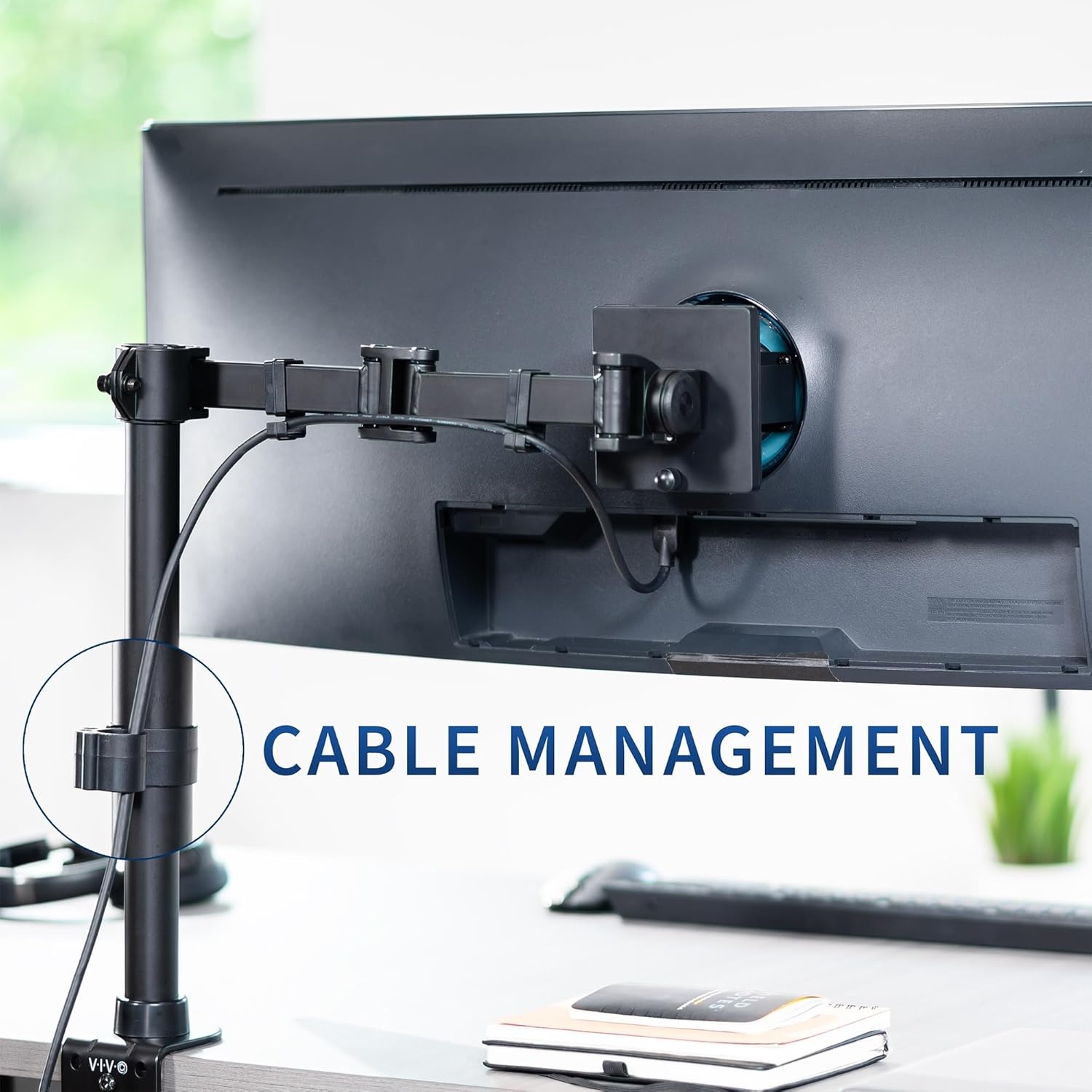image:imageVIVO Single Monitor Desk Mount Fully Adjustable Standup to 49 screens