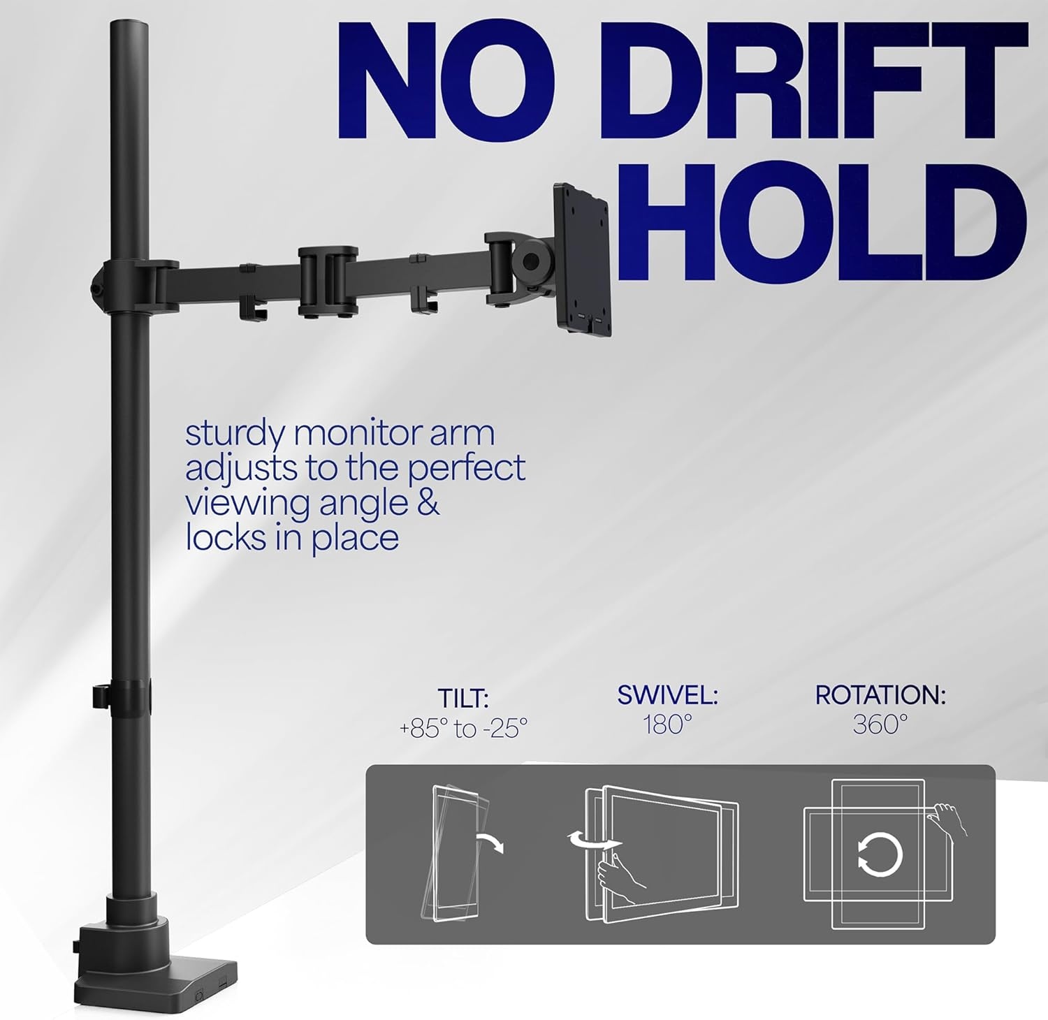 image:imageVIVO Single Monitor Desk Mount Fully Adjustable Standup to 49 screens