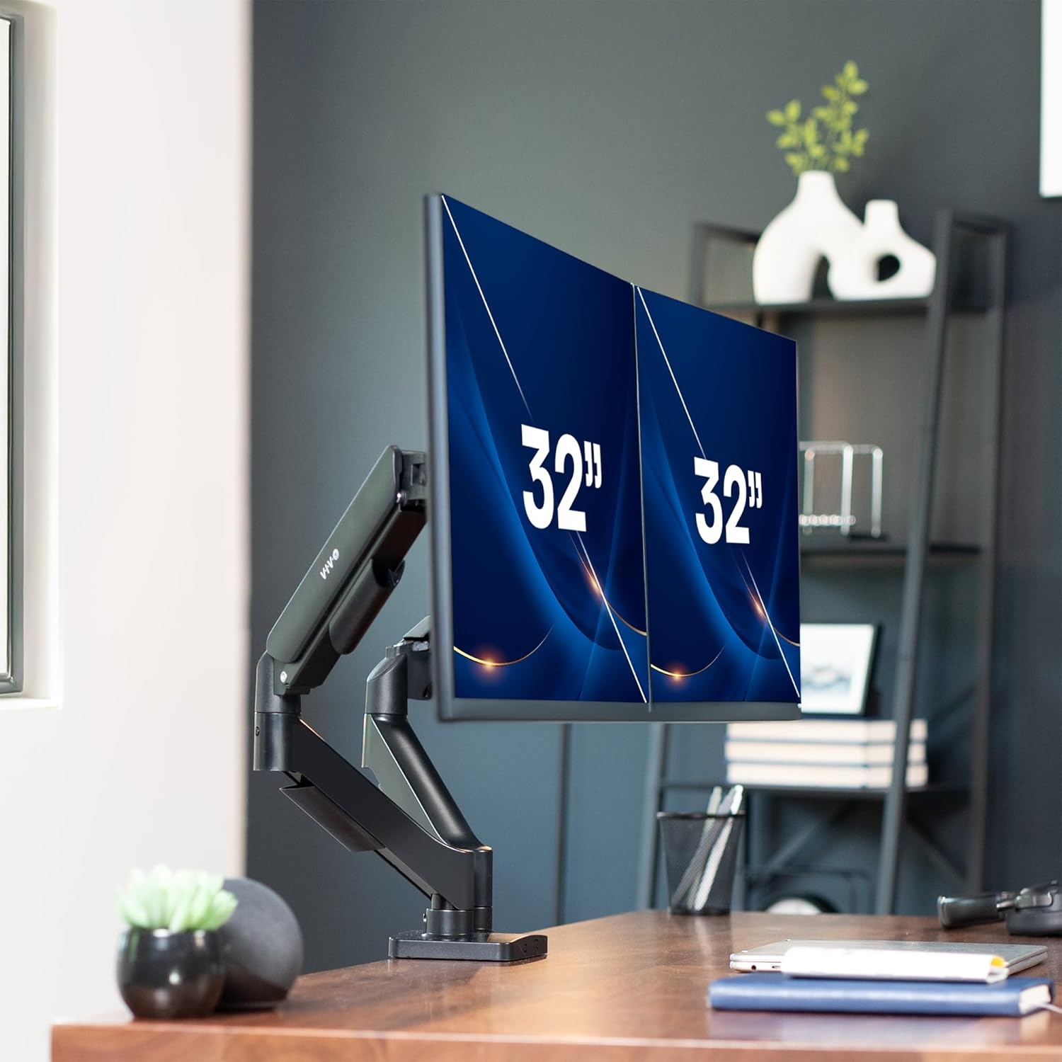 image:imageVIVO Single Monitor Stand Fully Adjustable Arm for 17 to 32 inch Screen Mechanical Articulating Desk Mount Gaming and Office Setups VESA 75x75 100x100 Max 198 lbs Classic Black STANDV001OBlack