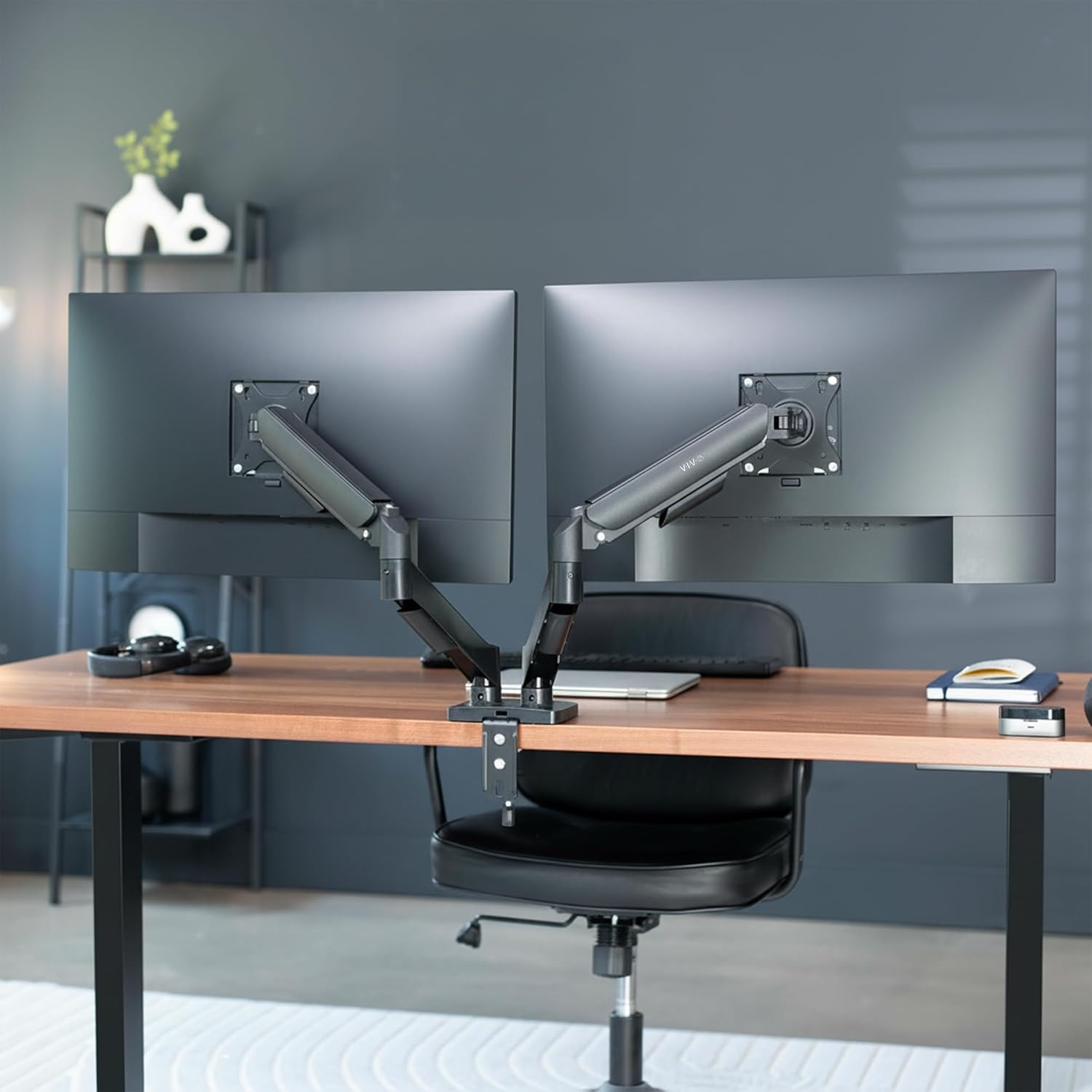 image:imageVIVO Single Monitor Stand Fully Adjustable Arm for 17 to 32 inch Screen Mechanical Articulating Desk Mount Gaming and Office Setups VESA 75x75 100x100 Max 198 lbs Classic Black STANDV001OBlack