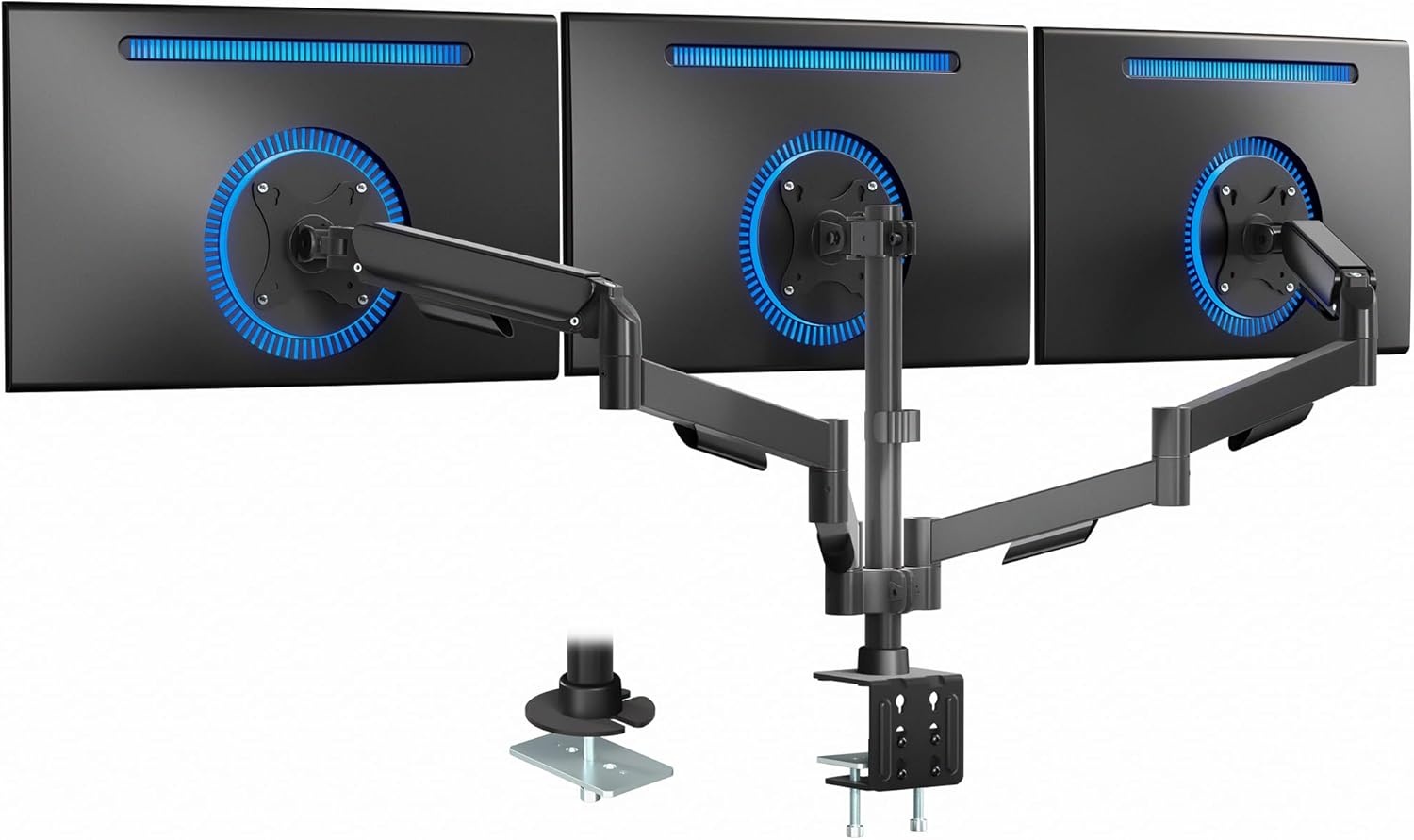 image:imageVIVO Single Monitor Stand Fully Adjustable Arm for 17 to 32 inch Screen Mechanical Articulating Desk Mount Gaming and Office Setups VESA 75x75 100x100 Max 198 lbs Classic Black STANDV001OBlack