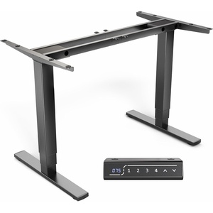image:imageVIVO Electric Stand Up Desk Frame Workstation with Memory Touch Pad Single Motor Ergonomic Standing Height Adjustable Base Black DESKV102EBlack