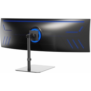 image:imageVIVO Freestanding Single Ultra Wide Monitor Desk Stand Low Profile Heavy Duty Adjustable Mount for 1 Ultrawide Screen up to 49 inches 44 lbs Capacity Black STANDV100F