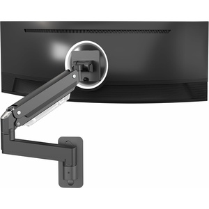 image:imageVIVO Premium Aluminum Heavy Duty Monitor Arm for Ultrawide Screens up to 49 inches and 44 lbs Single Wall Mount Pneumatic Height Max VESA 100x100 Black MOUNTV101G1Black