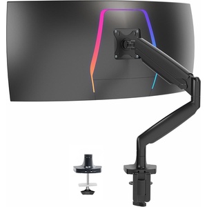image:imageVIVO Premium Aluminum Heavy Duty Single Monitor Arm for Ultrawide Monitor up to 40 inches and 24 lbs Desk Mount Stand Pneumatic Height Max VESA 100x100 Black STANDV101QBlack