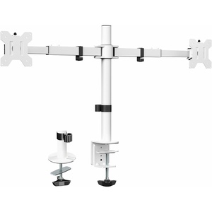 image:imageVIVO Premium Dual Ultra Wide LCD LED 27 to 38 inch Monitor Desk Mount Heavy Duty Adjustable Telescoping Arms Flush Wall Setup Fits 2 Screens Black STANDTS38CWhite