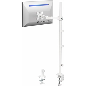image:imageVIVO Single 13 to 38 inch Ultrawide Monitor Arm Desk Mount Regular Screens up to 32 inches 22 lbs capacity Fully Adjustable Stand with CClamp and Grommet Base Black STANDV001White