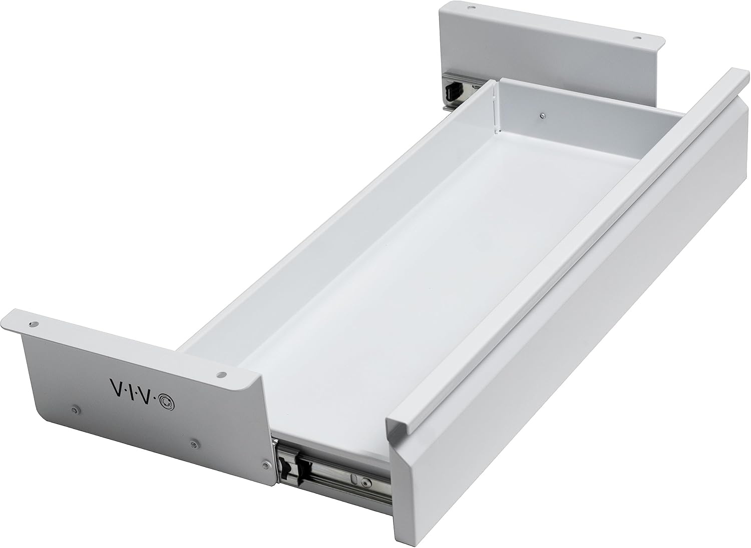 image:imageVIVO 16 Inch Under Desk Slide out Drawer without Shell Home Office Storage Organizer Steel Black DESKAC03ABWhite
