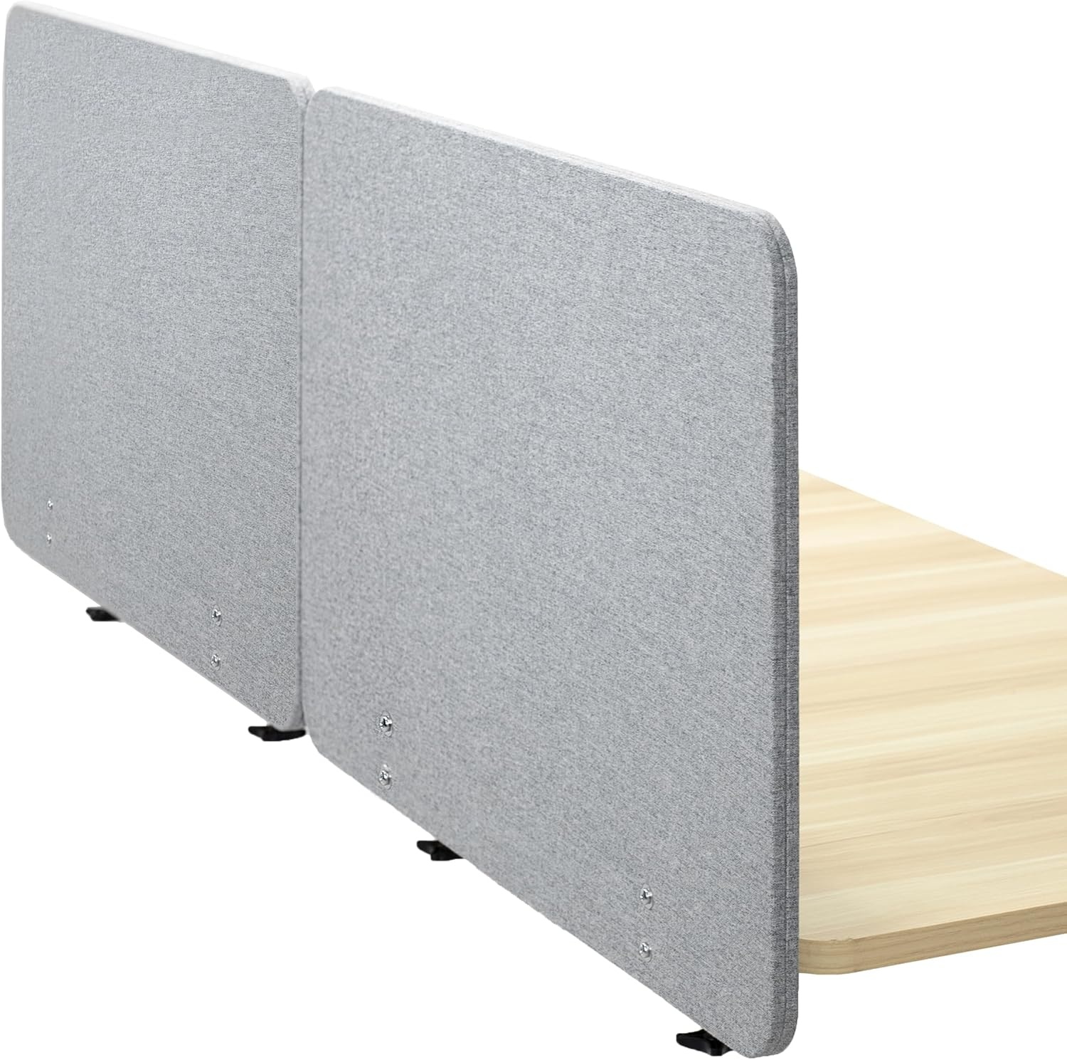 image:imageVIVO Clampon Privacy Panels 60 x 24 inch x1 24 x 24 inch x2 Sound Absorbing Cubicle Desk Dividers 3 Acoustic Partitions Gray PP3V108GLight Gray