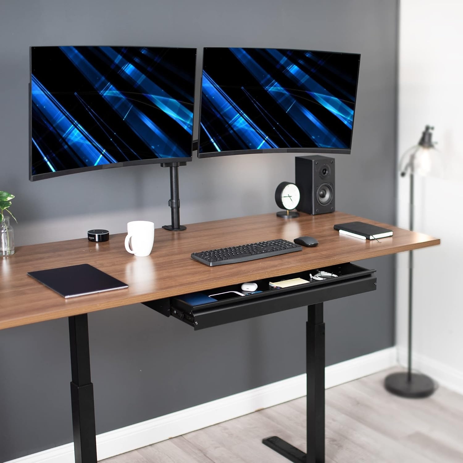 image:imageVIVO Large 33 inch Under Desk Slide Out Storage Drawer Organizer Black DESKDR33BBlack