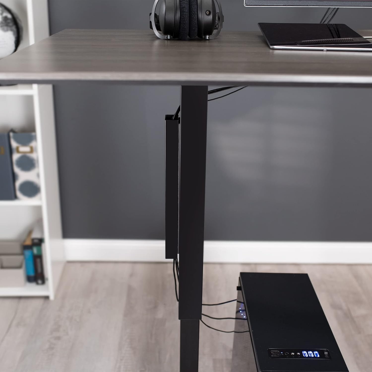 image:imageVIVO Steel Magnetic 14 inch Cable Management Channel for Under Desk Leg No Drill Cord Organizer for Home Office Black DESKAC011MBBlack