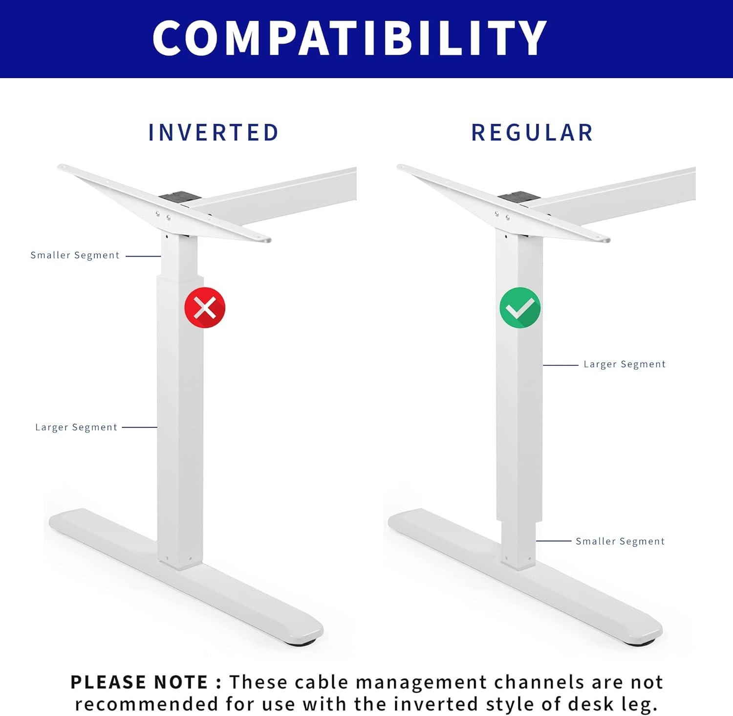 image:imageVIVO Steel Magnetic 14 inch Cable Management Channel for Under Desk Leg No Drill Cord Organizer for Home Office Black DESKAC011MBWhite