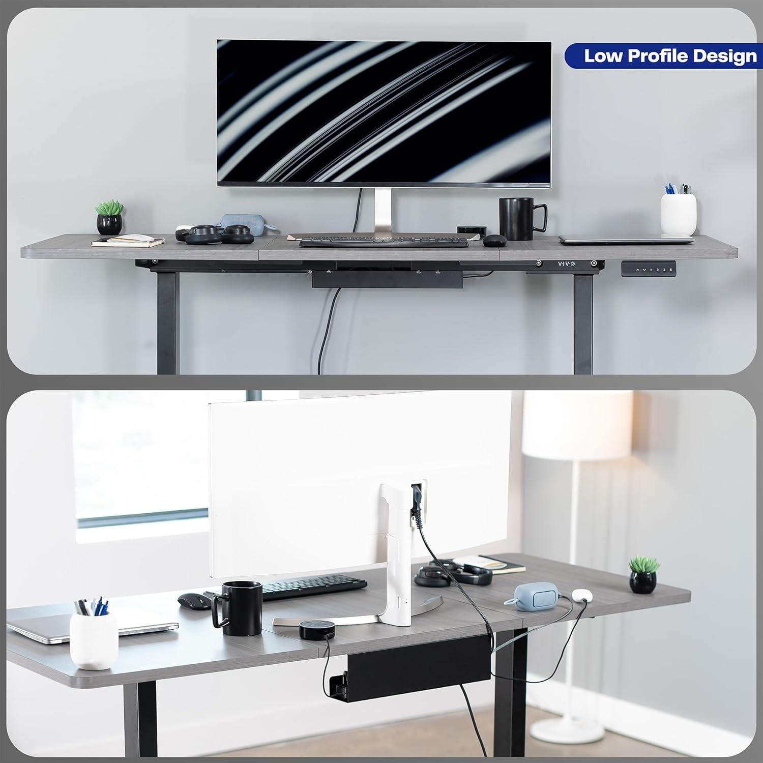 image:imageVIVO Under Desk 17 inch Cable Management Tray Power Strip Holder Cord Organizer Wire Tamer for Office and Home Black DESKAC061CBlack