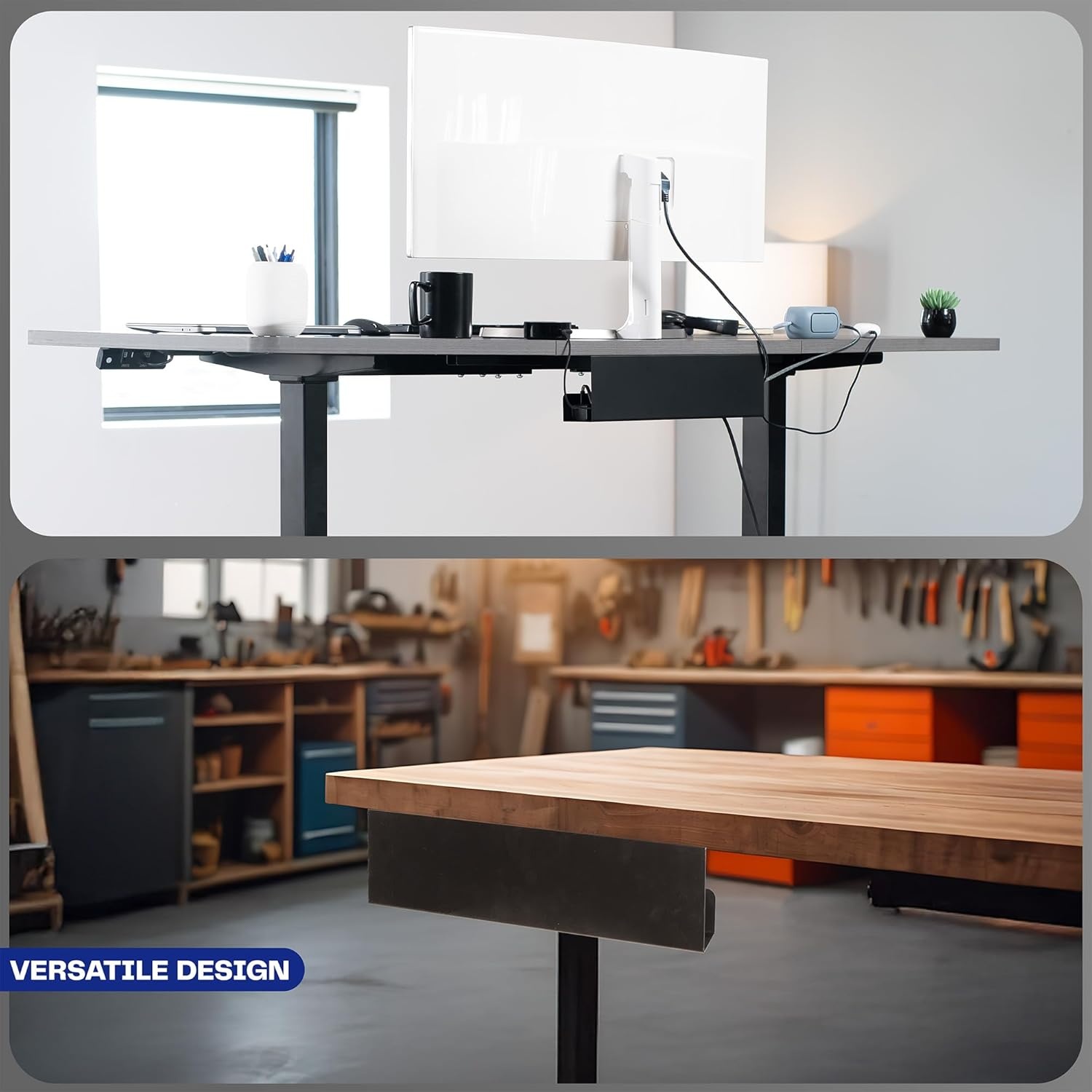 image:imageVIVO Under Desk 17 inch Cable Management Tray Power Strip Holder Cord Organizer Wire Tamer for Office and Home Black DESKAC061CBlack