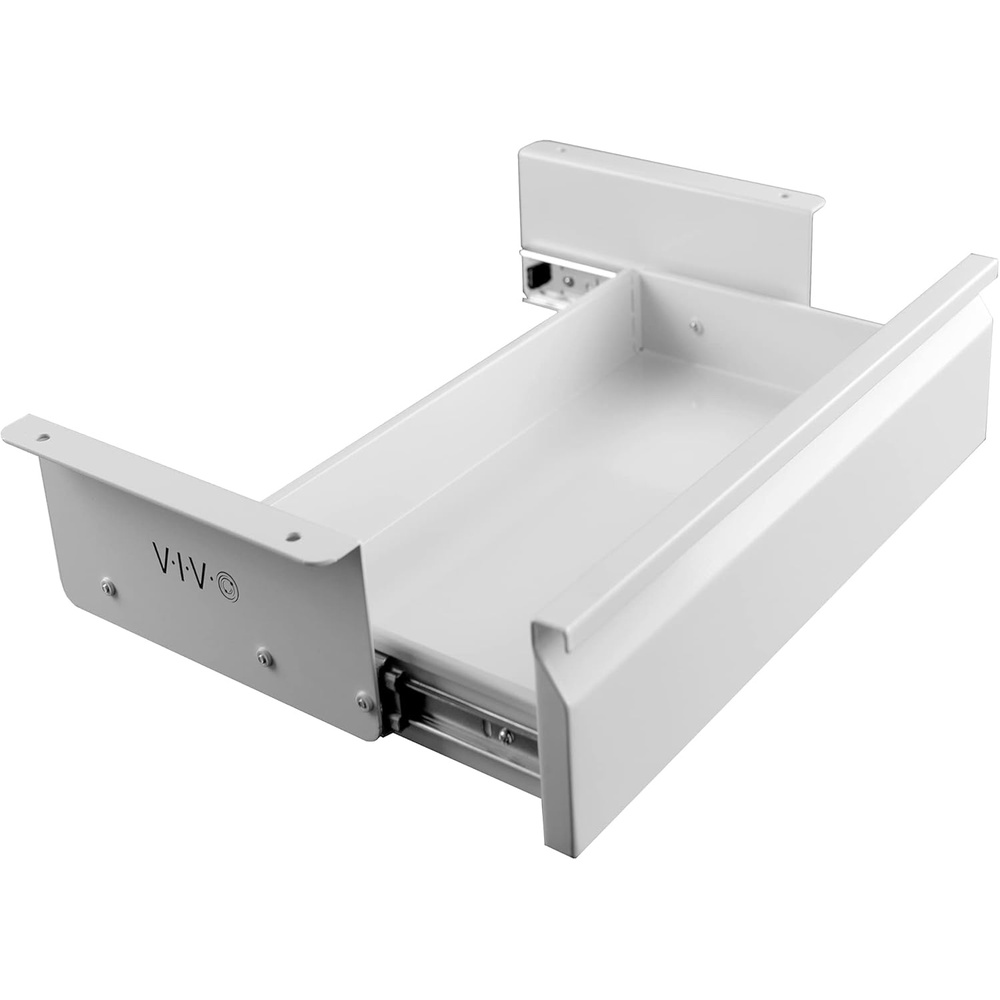 image:imageVIVO 16 Inch Under Desk Slide out Drawer without Shell Home Office Storage Organizer Steel Black DESKAC03ABWhite