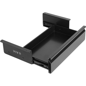 image:imageVIVO 16 Inch Under Desk Slide out Drawer without Shell Home Office Storage Organizer Steel Black DESKAC03ABBlack