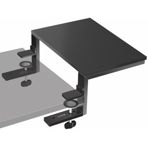 image:imageVIVO Clampon 15 inch Desk Extension Shelf for Gaming Devices Ergonomic Computer Monitor and Laptop Riser Printer Stand Versatile with Freestanding Feet Included Desktop Organizer DESKSHELF15B15