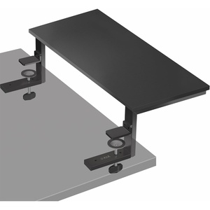 image:imageVIVO Clampon 15 inch Desk Extension Shelf for Gaming Devices Ergonomic Computer Monitor and Laptop Riser Printer Stand Versatile with Freestanding Feet Included Desktop Organizer DESKSHELF15B22
