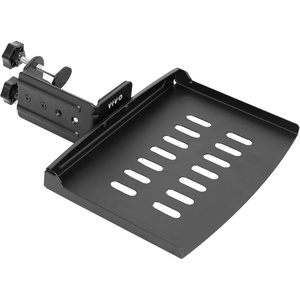image:imageVIVO Clampon Desk Leg Shelf Under Desk 12 x 8 inch Hidden Storage Tray for Battery Backup Gaming Systems Platform for Computer Accessories Metal Loft Bed Shelf Black DESKSF01LC