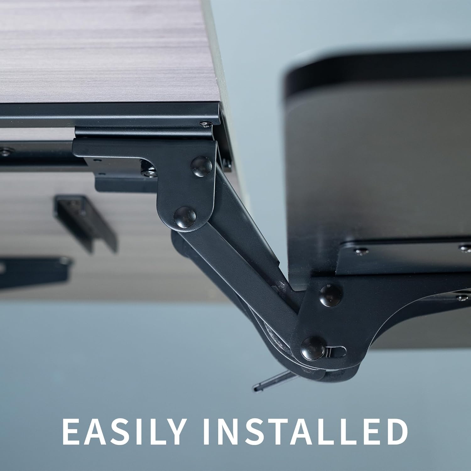 image:imageVIVO Adjustable Computer Keyboard amp Mouse Platform Tray Ergonomic Under Table Desk Mount Drawer Underdesk Shelf MOUNTKB03BBlack