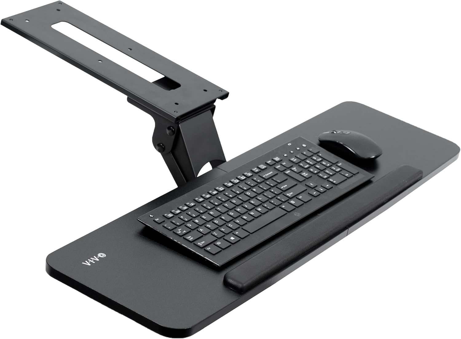image:imageVIVO Adjustable Computer Keyboard amp Mouse Platform Tray Ergonomic Under Table Desk Mount Drawer Underdesk Shelf MOUNTKB03BBlack