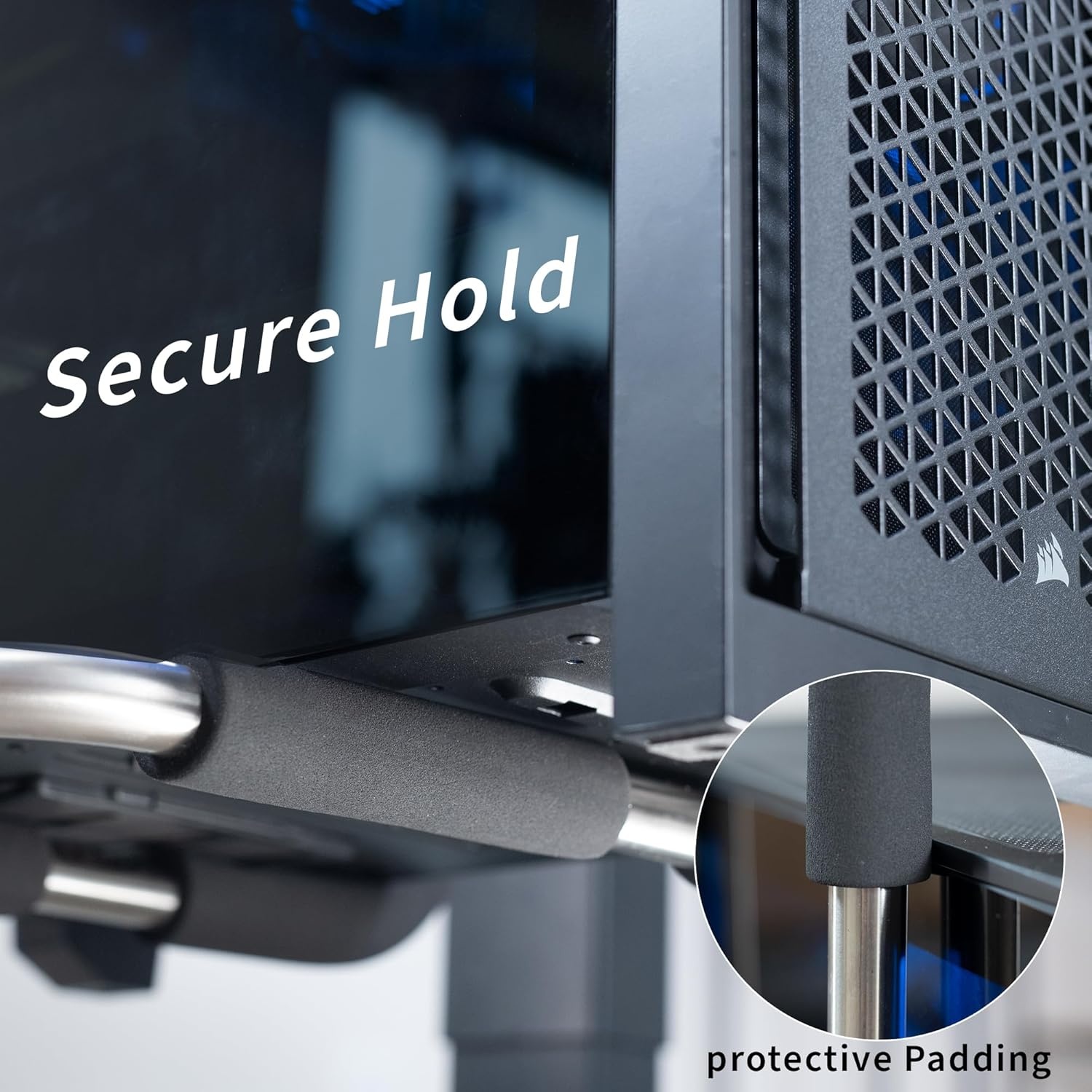 image:imageVIVO Heavy Duty Adjustable UnderDesk PC Mount Computer CPU Holder Supports up to 66 lbs MOUNTPC04AXLarge