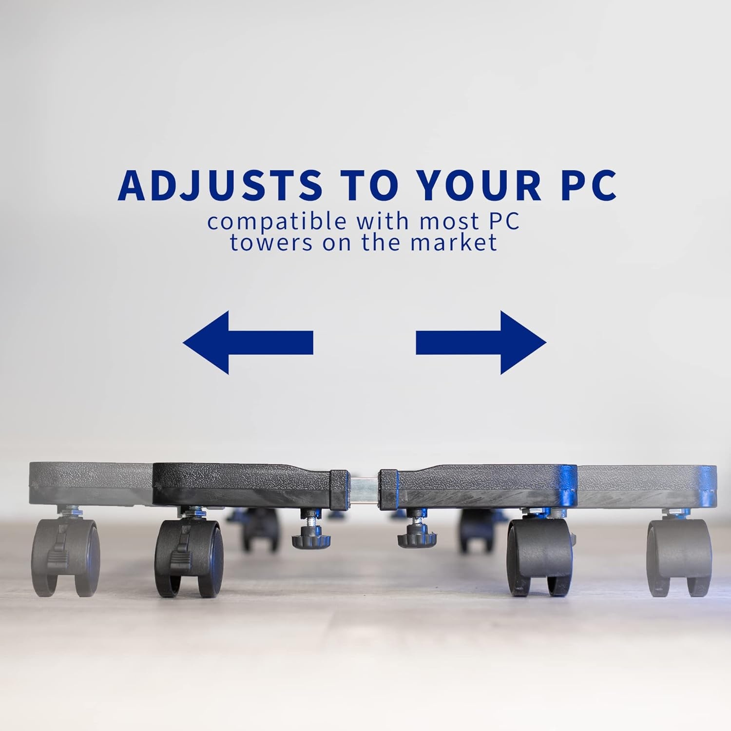 image:imageVIVO Large Steel PC Cart Rolling CPU Trolley Adjustable Mobile Computer Stand Holder with Locking Caster Wheels Fits Most Gaming PCs up to 22 x 14 inches Under Desk Black CARTPC03L