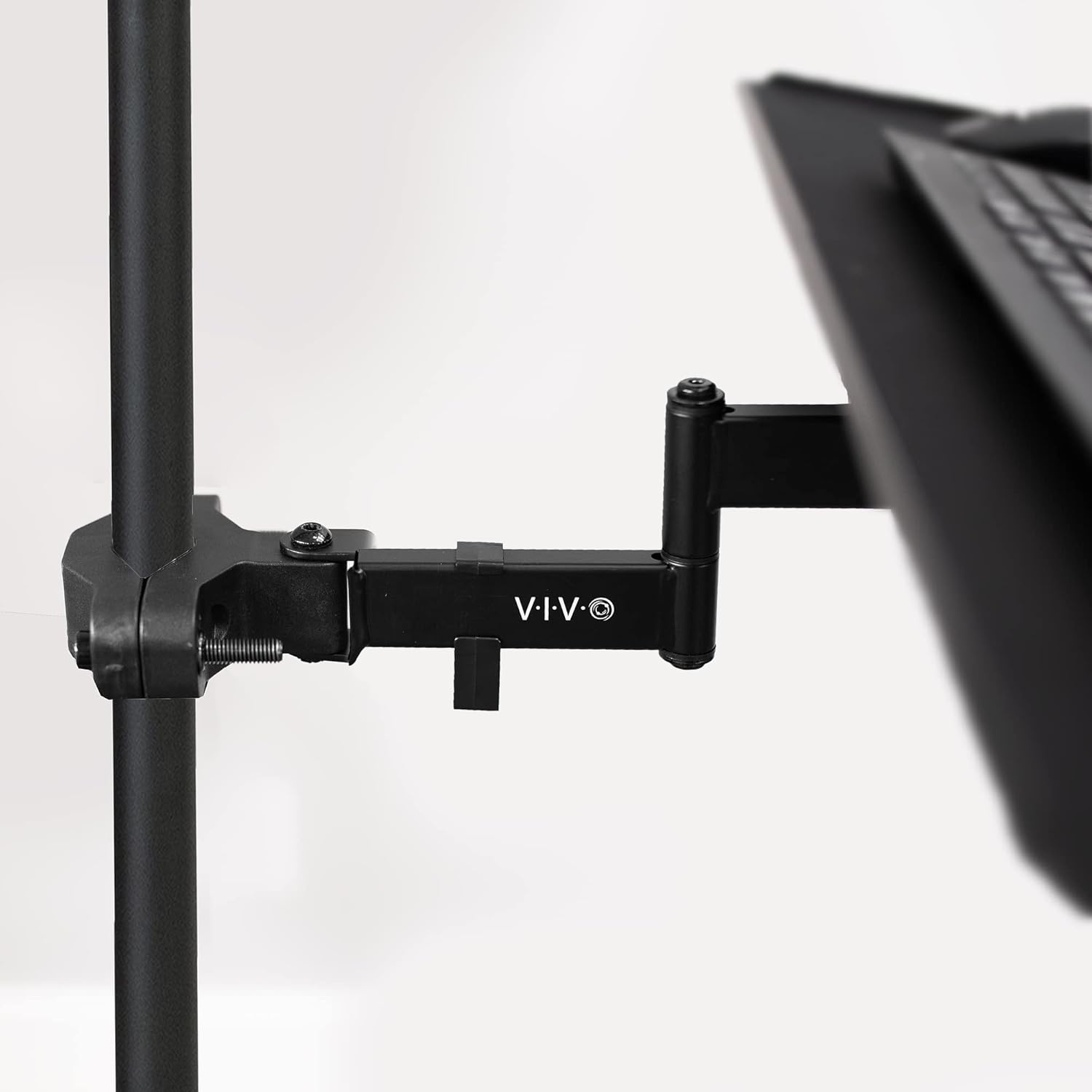 image:imageVIVO Universal 26 Inch Keyboard and Mouse Tray Pole Mount 360 Degree Rotation Neutral Writing Position Black MountPOLEKB