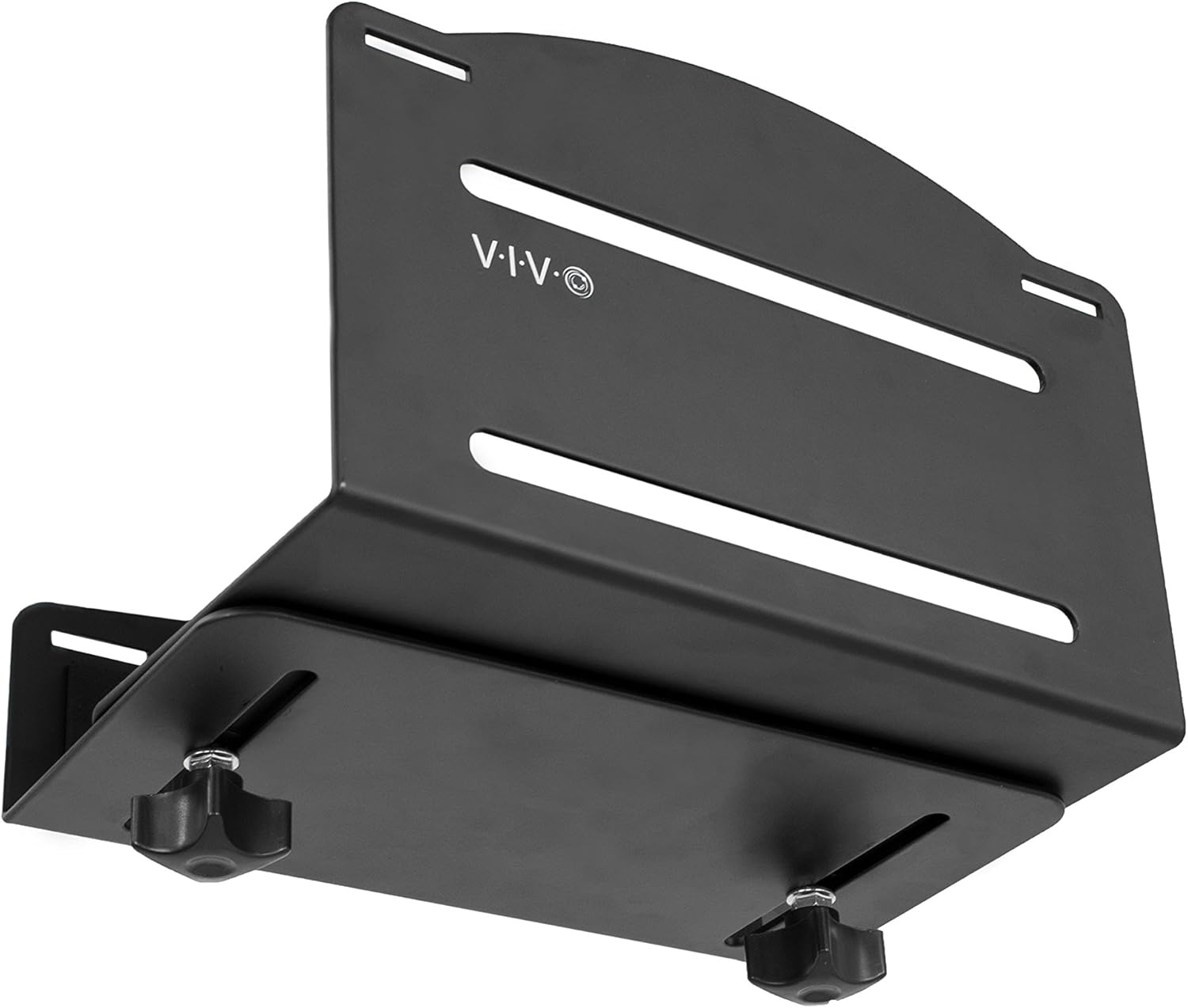 image:imageVIVO Universal PC Wall Mount Adjustable Steel Bracket Computer Case Open Frame CPU Strap Holder Black MOUNTPC03Vwall mount