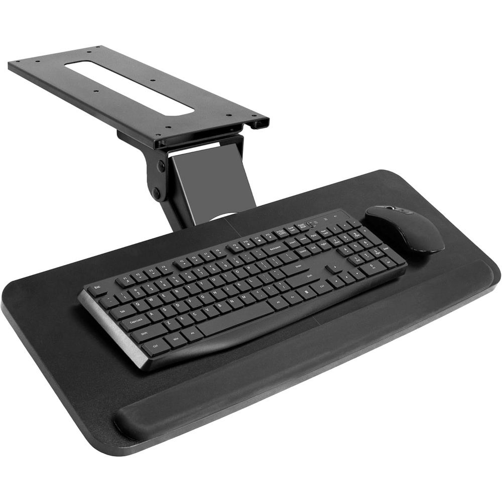image:imageVIVO Adjustable Computer Keyboard amp Mouse Platform Tray Ergonomic Under Table Desk Mount Drawer Underdesk Shelf MOUNTKB03BBlack