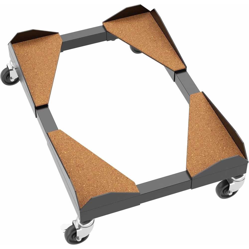 image:imageVIVO Premium Large Steel PC Cart Rolling CPU Trolley Adjustable Mobile Computer Stand Holder with Locking Wheels Fits Most Gaming PCs up to 25 x 12 inches Under Desk Black CARTPC03D