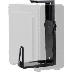 image:imageVIVO Adjustable Under Desk Gaming PC Mount MediumLarge Computer Case CPU Tower Holder with Secure Locking Holds up to 33 lbs Black MOUNTPC06E