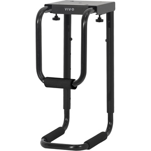 image:imageVIVO Heavy Duty Adjustable UnderDesk PC Mount Home and Office Computer CPU Holder with Secure Locking Supports up to 66 lbs Black MOUNTPC04BBlack