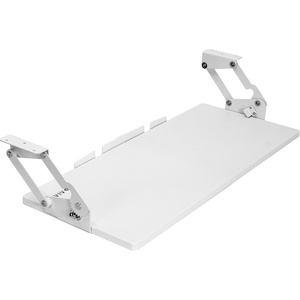 image:imageVIVO Large Under Desk 27 x 11 inch Computer Keyboard and Mouse Tray with Swinging Height Adjustment 12 Settings Platform Drawer for Typing Black MOUNTKB08SWhite