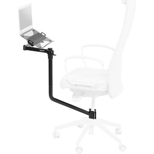 image:imageVIVO Office Chair Mounted 12 x 9 Inch Laptop Tray Ergonomic Tilt Full Motion 360 Degree Rotation Black MOUNTKB08CL