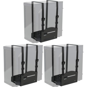 image:imageVIVO Universal PC Wall Mount Adjustable Steel Bracket Computer Case Open Frame CPU Strap Holder Black MOUNTPC03Vwall mount Pack of 3