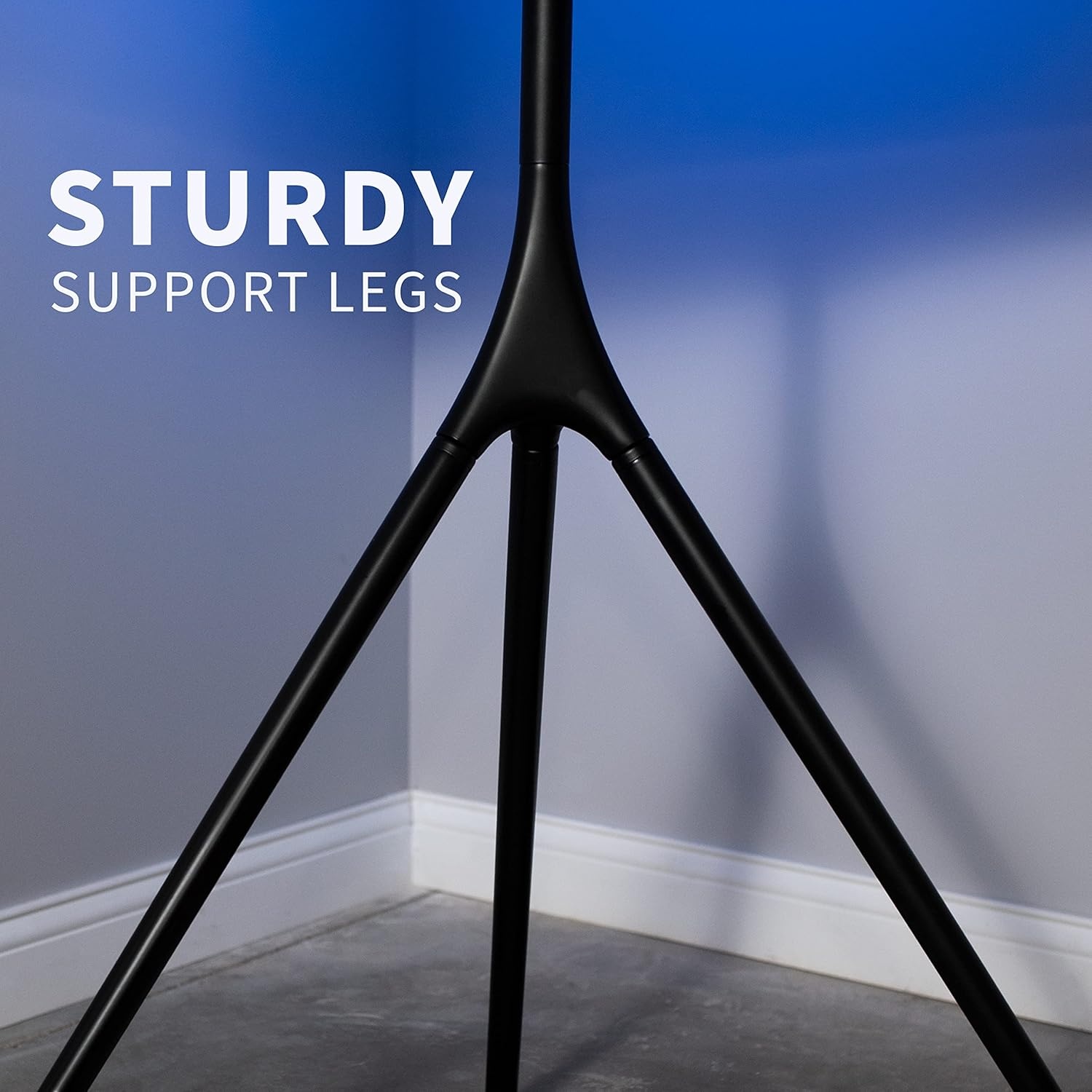 image:imageVIVO Artistic Easel 45 to 65 inch LED LCD Screen Studio TV Display Stand Adjustable TV Mount with Swivel and Tripod Base Black Bracket Dark Walnut Legs STANDTV65ABlack Black